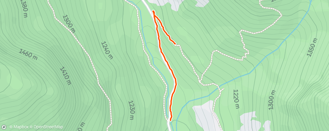 Map of the activity, Afternoon Snowshoe