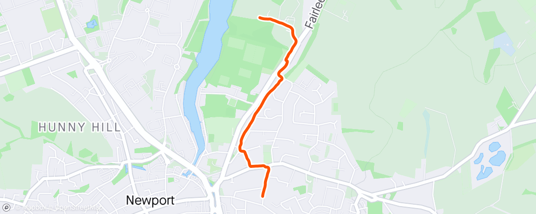 Map of the activity, To Parkrun