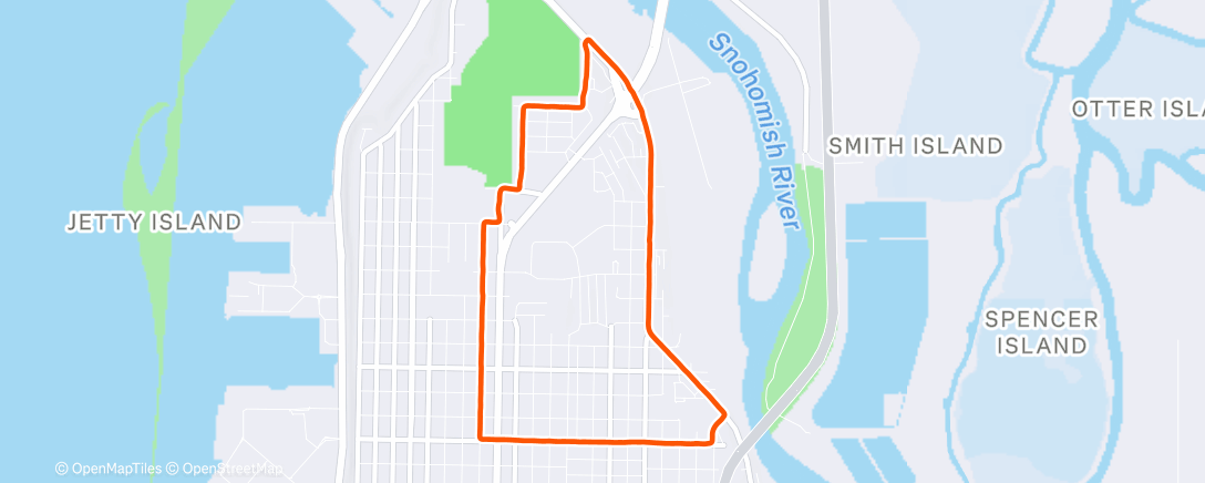 Map of the activity, Morning Run