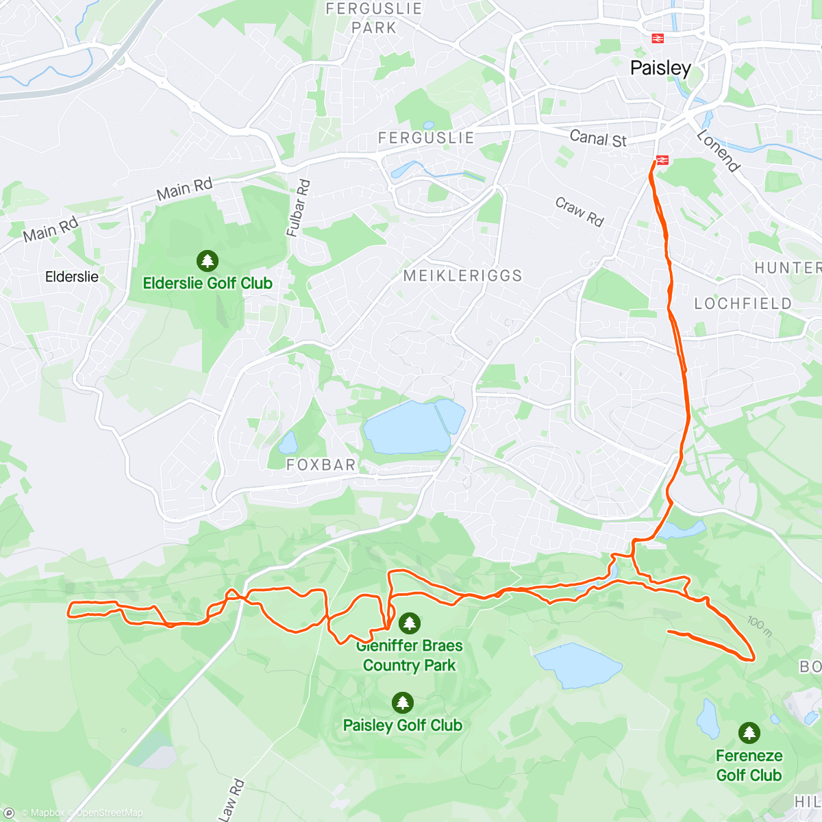 Map of the activity, Saturday Trails