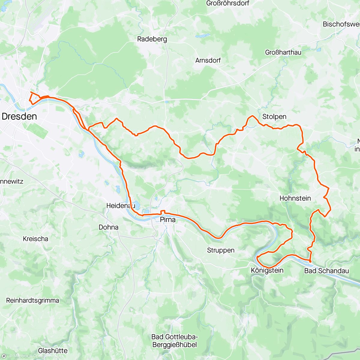 Map of the activity, Tour mit Gravel-Einlagen