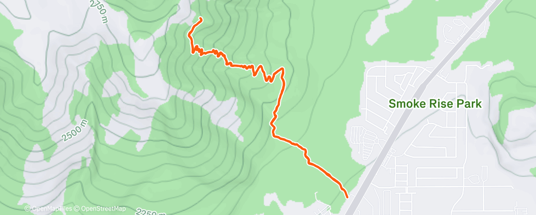 Map of the activity, bit of elden hike