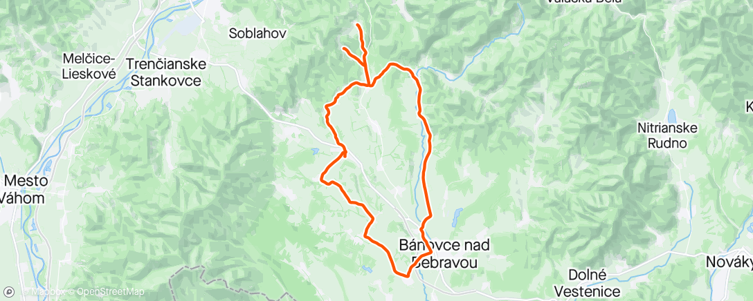 Map of the activity, Cesta- Peťovka, Petrová Lehota