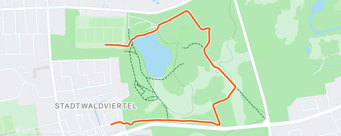 Map of the activity, Mittagslauf