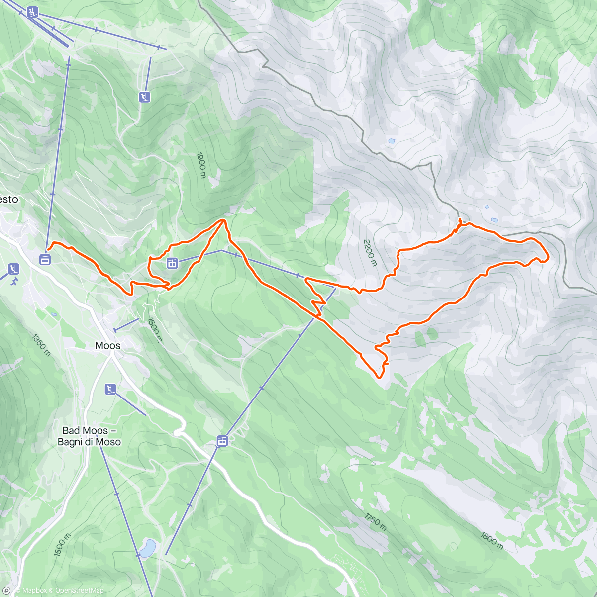 Map of the activity, von Sexten zum Hornischegg