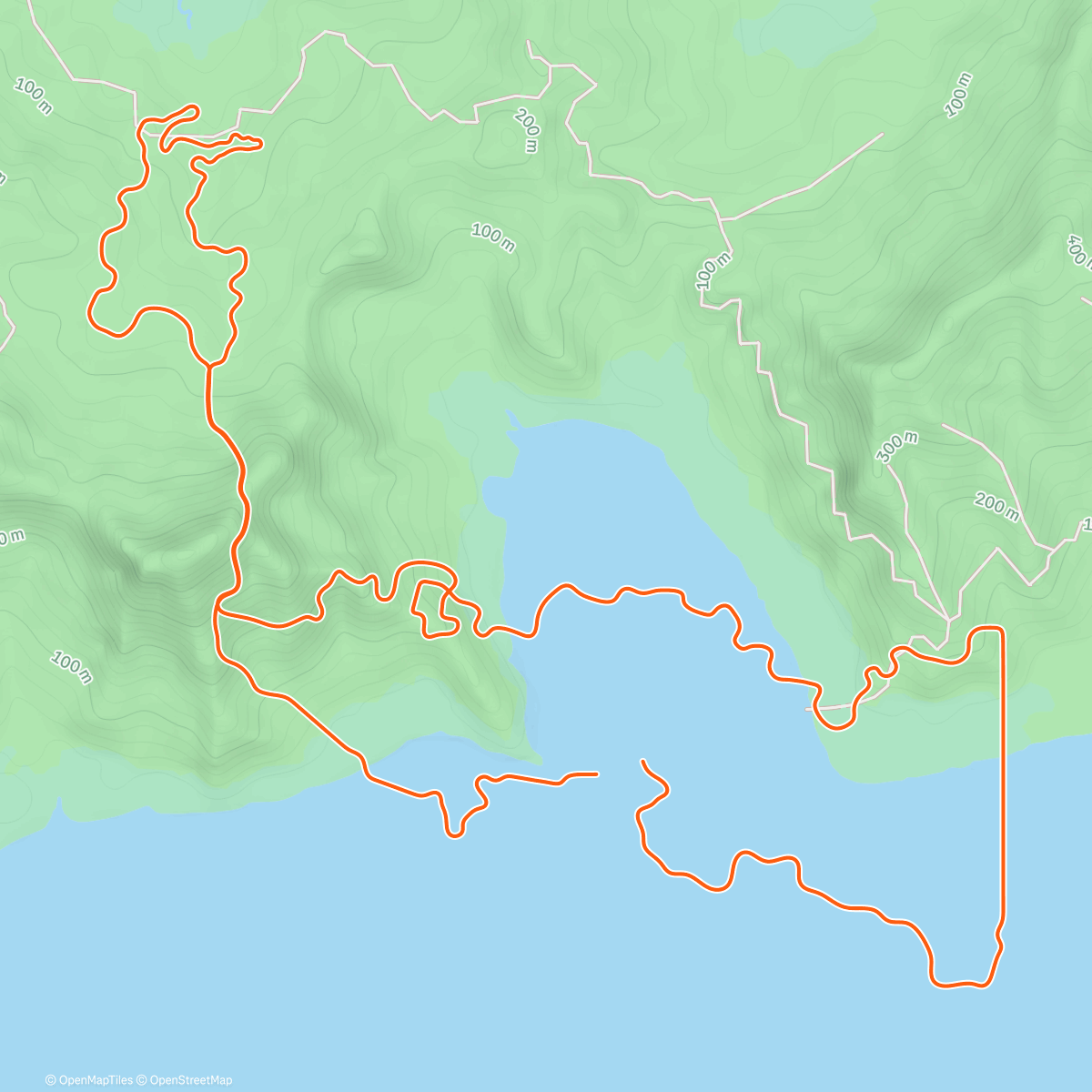Map of the activity, Zwift - Mayan 8 in Watopia