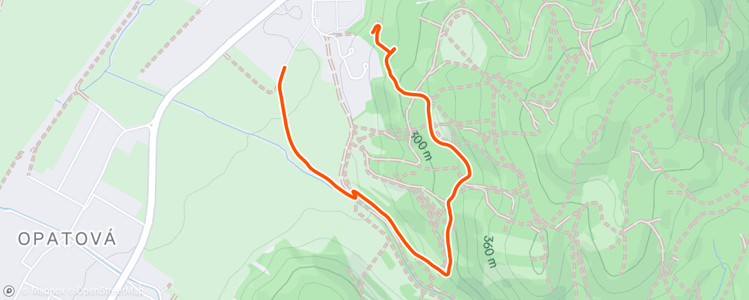 Map of the activity, Afternoon Walk