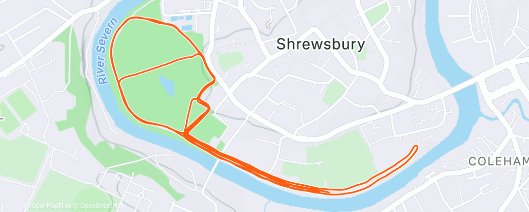 Map of the activity, Morning Run