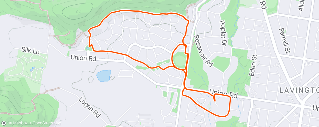 Mapa de la actividad (Morning Walk/Run)