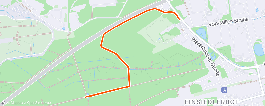 Map of the activity, Sanderstrecke Walk&Run