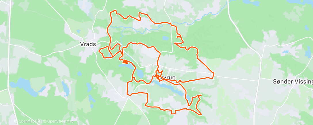 Map of the activity, Afternoon Mountain Bike Ride