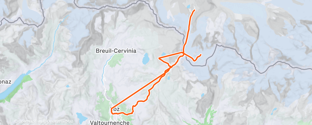 Map of the activity, Morning Alpine Ski