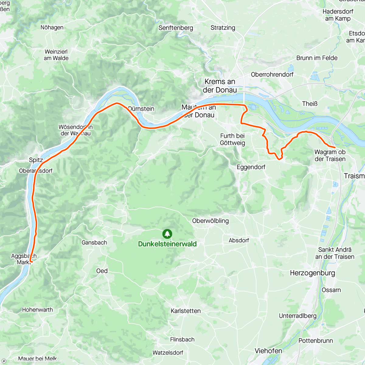 活动地图，ROUVY - Challenge St. Polten | Austria 40 km
