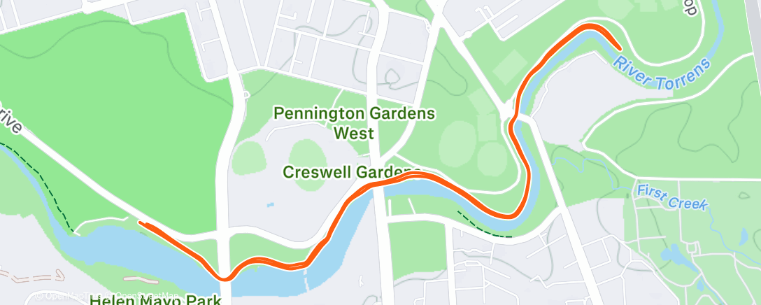 Map of the activity, 4th 5k race in 7 days. My legs need a break now. Time to get back on the bike.