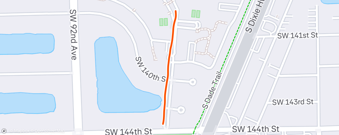 Map of the activity, Lunch Run