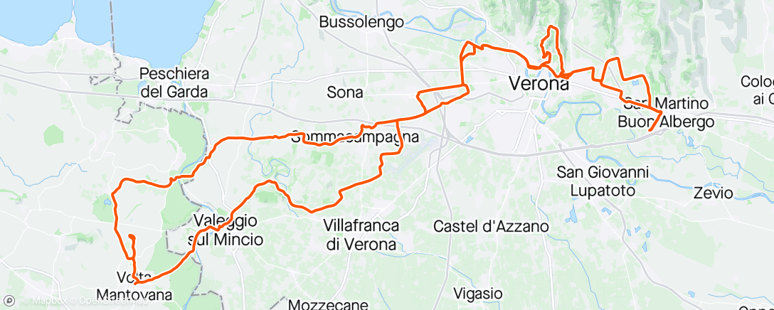 アクティビティ「Valeggio,Borghetto,Volta Mantovana,Castellaro,Torricelle」の地図