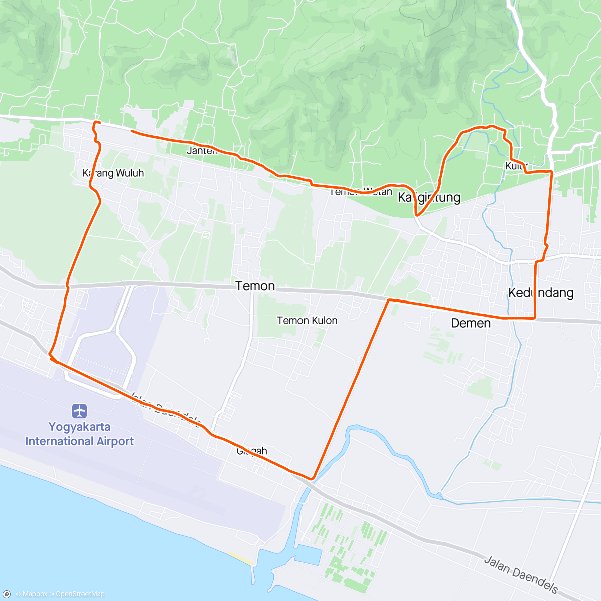 Map of the activity, Morning Push