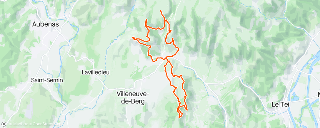Map of the activity, Trail de Juliau