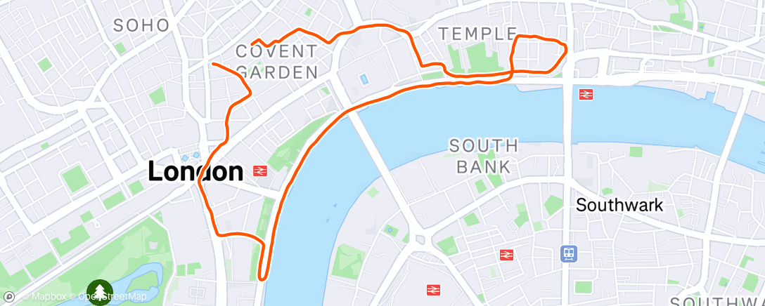 Map of the activity, Morning Run