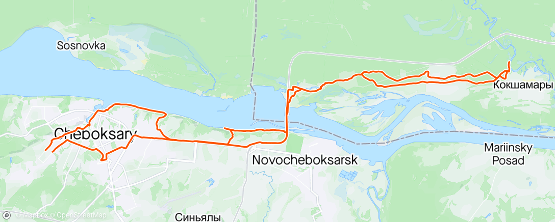 Map of the activity, Кокшагское