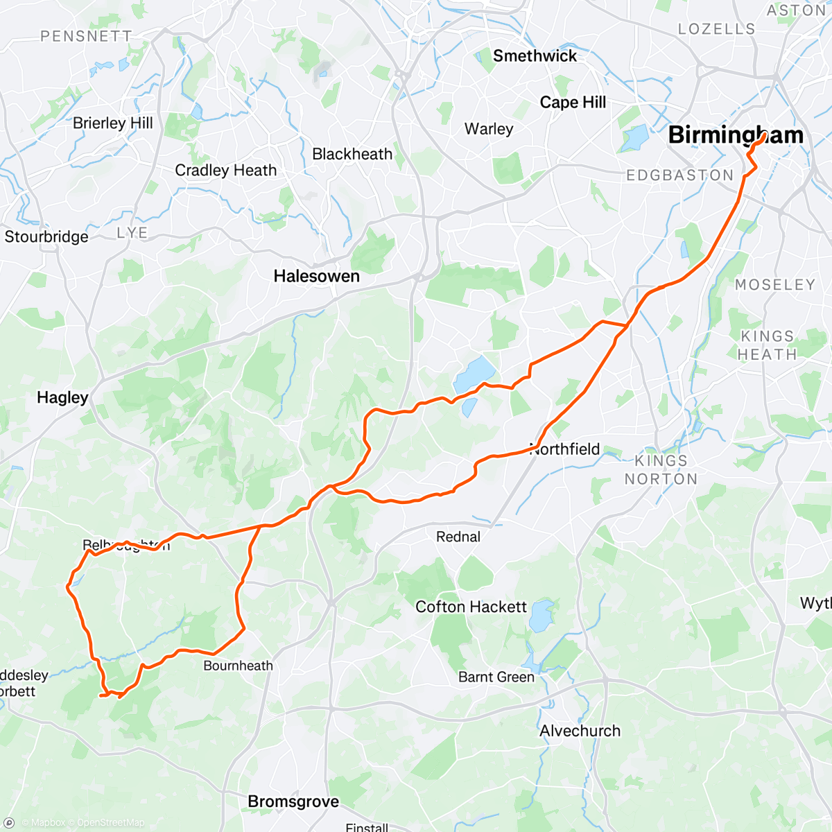 Mappa dell'attività Ride & Hike: Chaddesley Wood