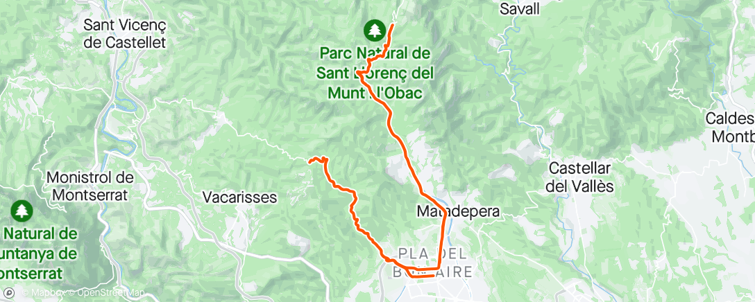 Map of the activity, Coll d'Estenalles + Coll de L'Obac