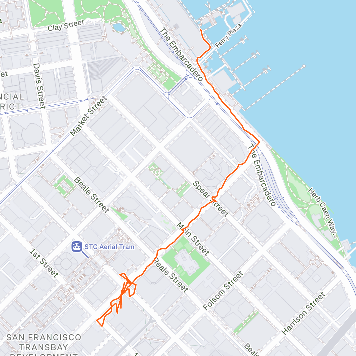 Map of the activity, Lunch Walk