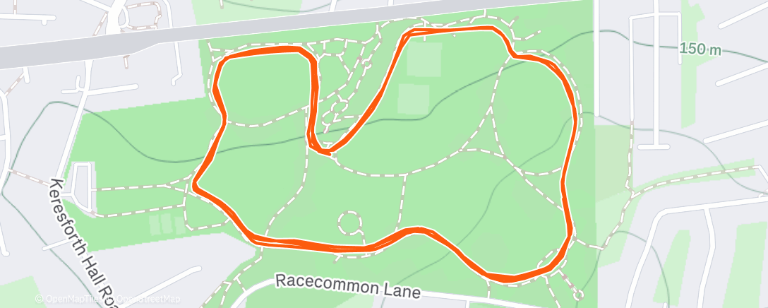 Карта физической активности (Barnsley parkrun)