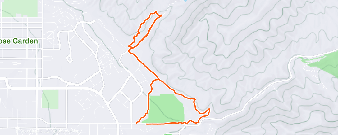 Map of the activity, Morning Run