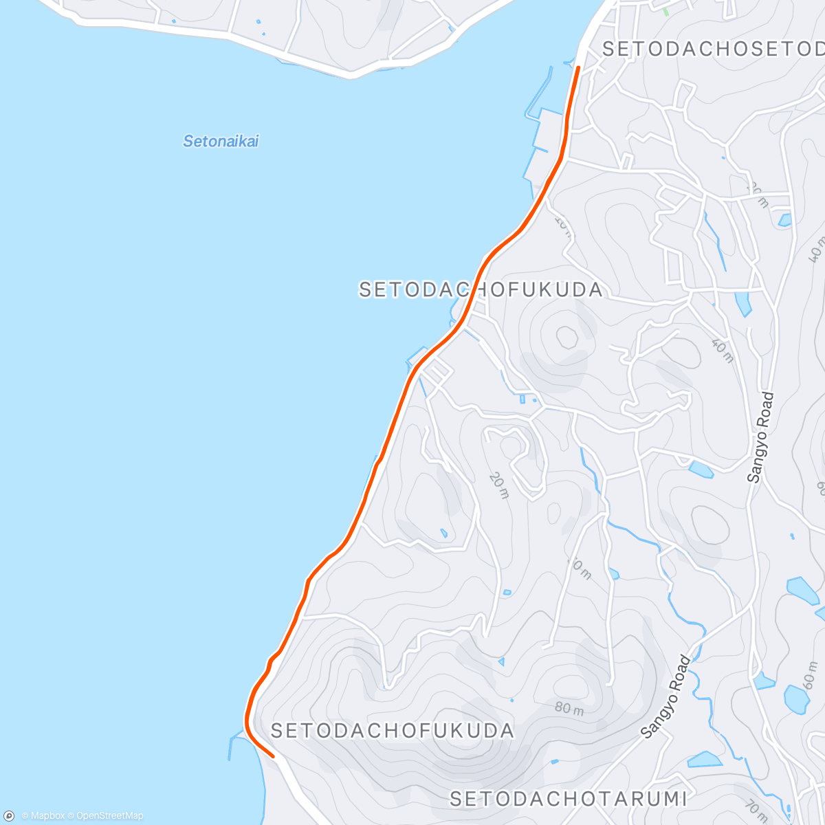 Map of the activity, Morning Run