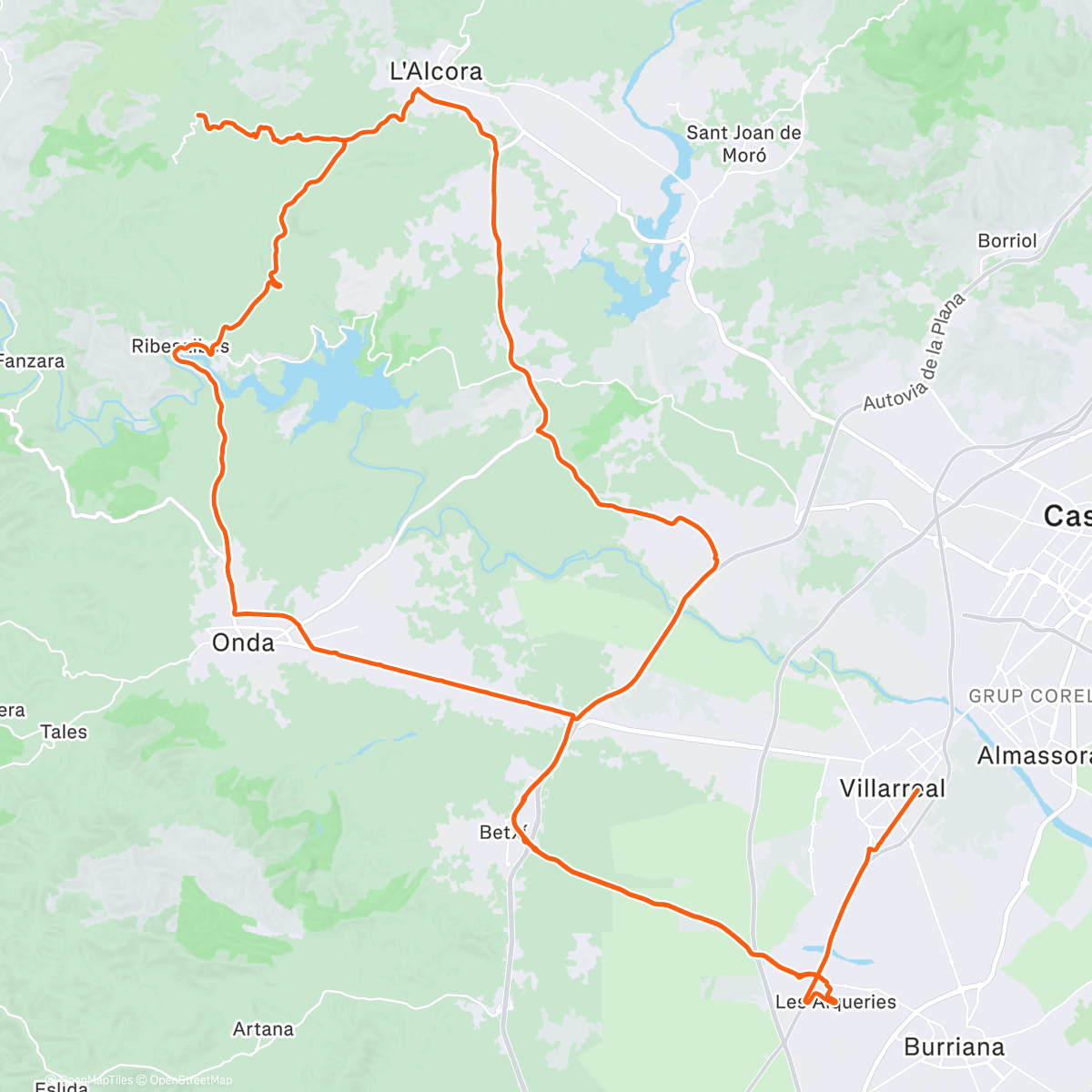 Map of the activity, Araya