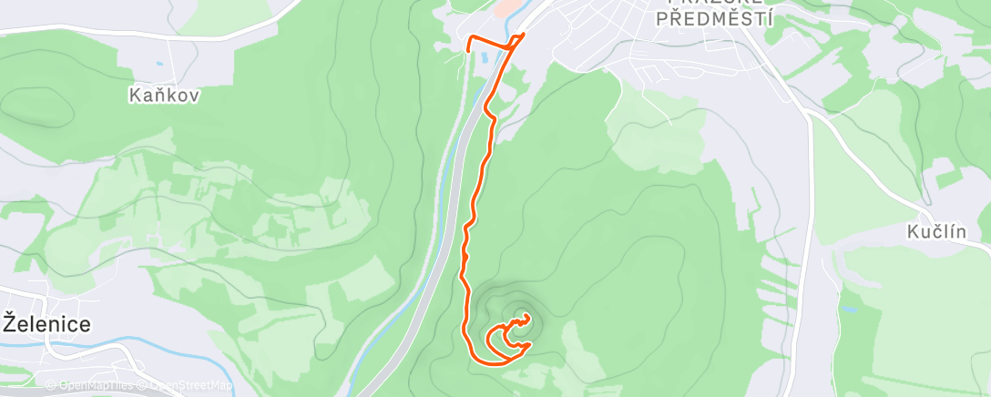 Map of the activity, Vánoční lezení