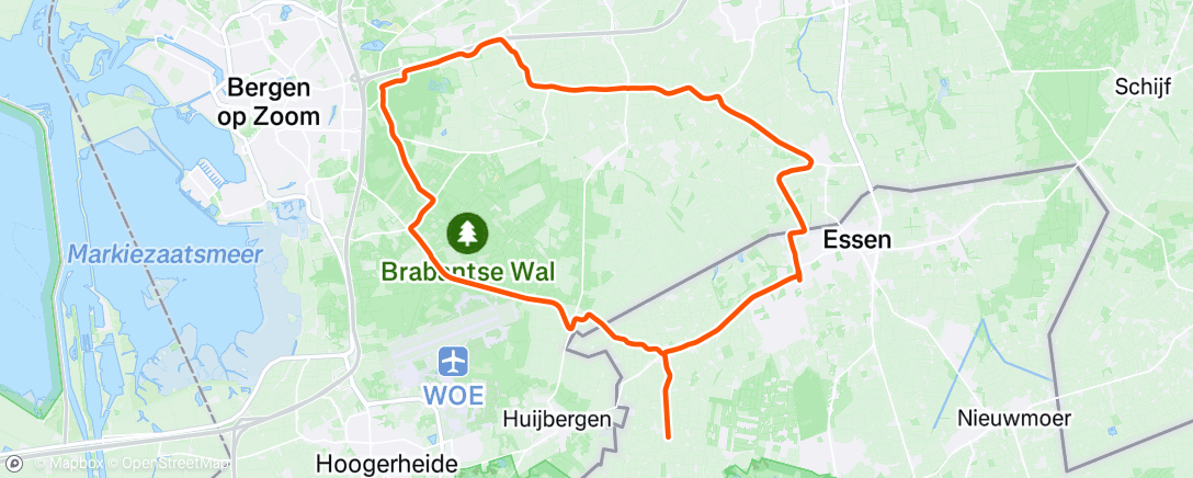 Map of the activity, Rondje los met Renee