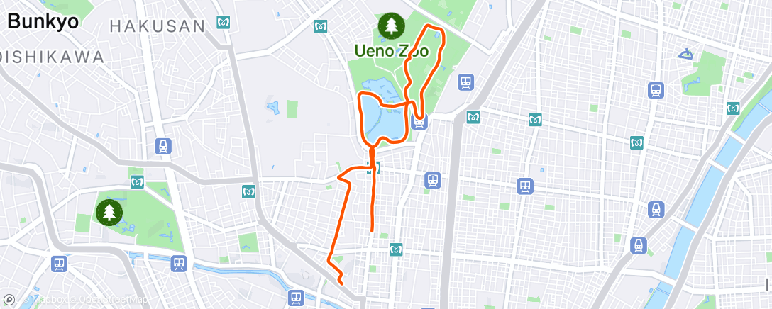 Map of the activity, Morning Run