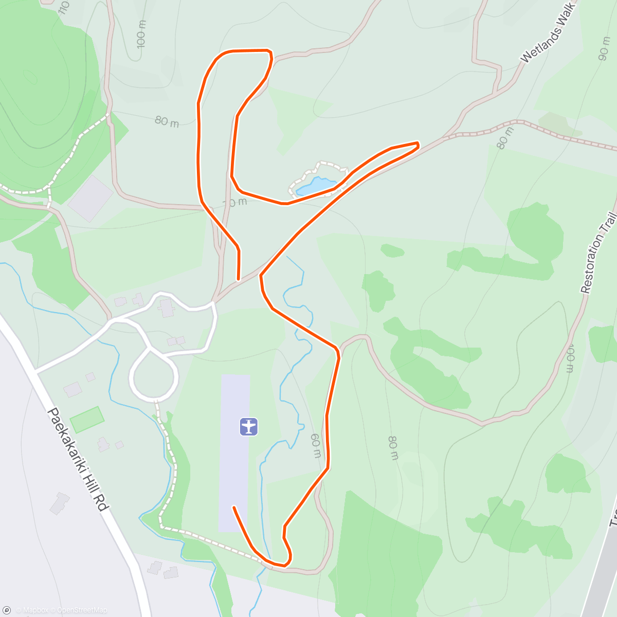 Map of the activity, Baton Shaw XC Reply