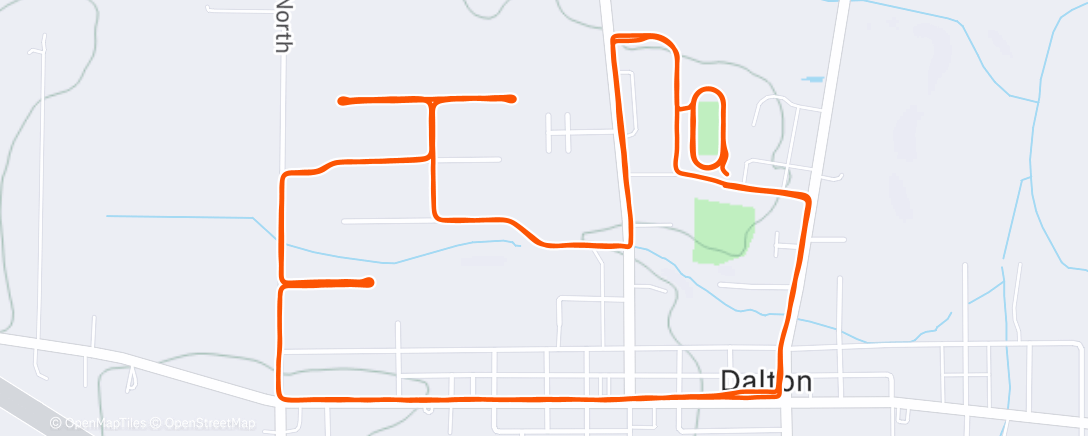 Map of the activity, Monday Night Run Club