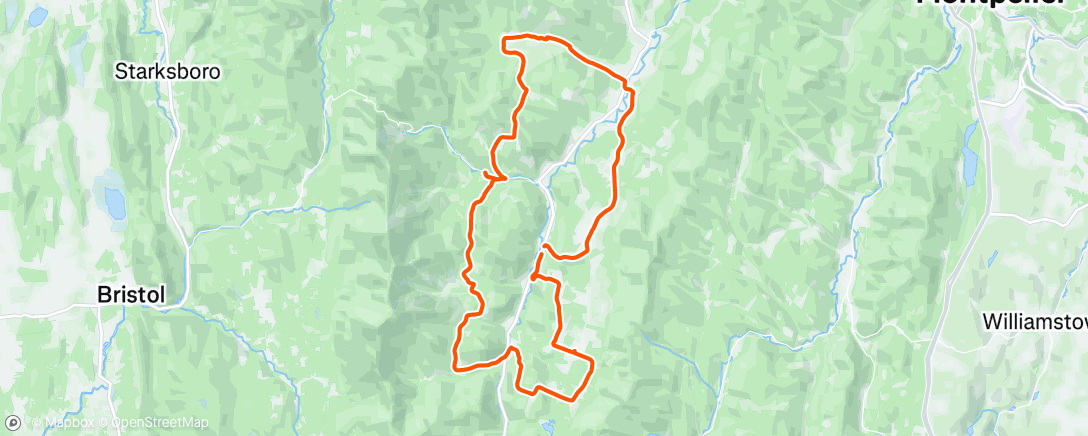 Map of the activity, Afternoon Ride