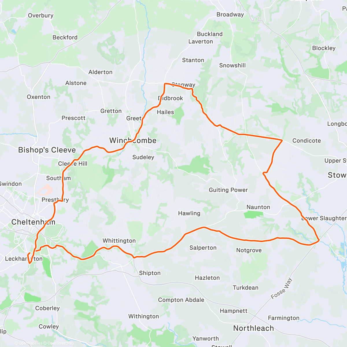 Map of the activity, 40 miles before heading up to Manchester 🚂