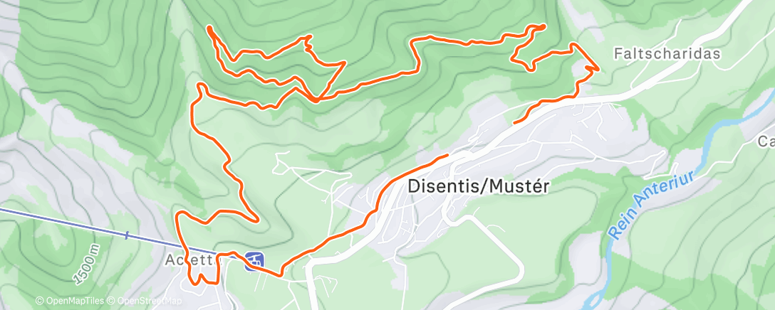 Карта физической активности (Night Trail Run)