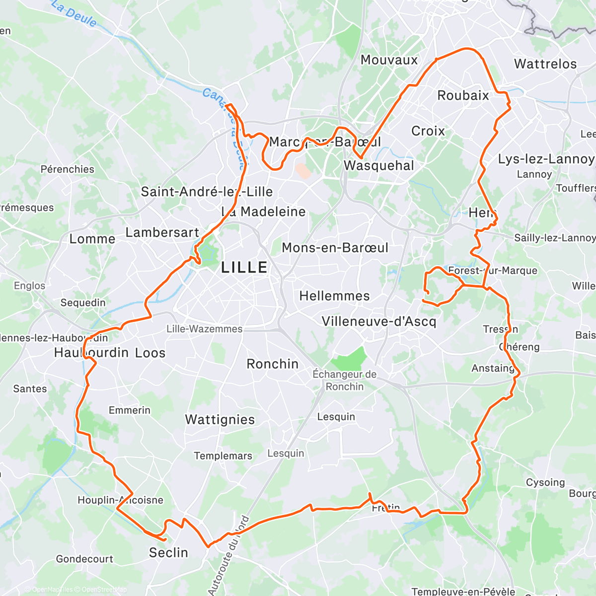 Карта физической активности (Gravel Urbain ☀️)