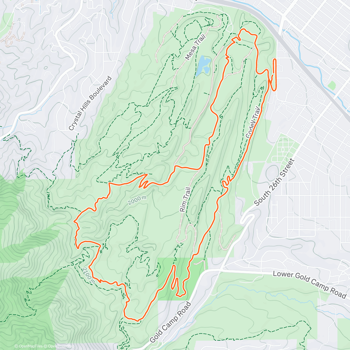 Mapa de la actividad (Morning Trail Run)