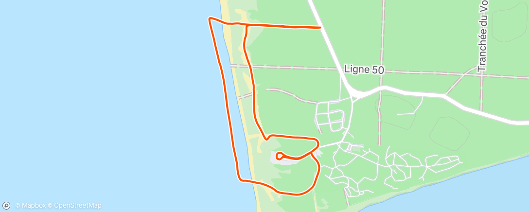 Map of the activity, Les pieds dans l'eau phare et plage Coubre