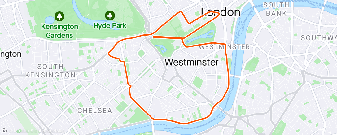 Map of the activity, Zwift - At/Over/Under in London