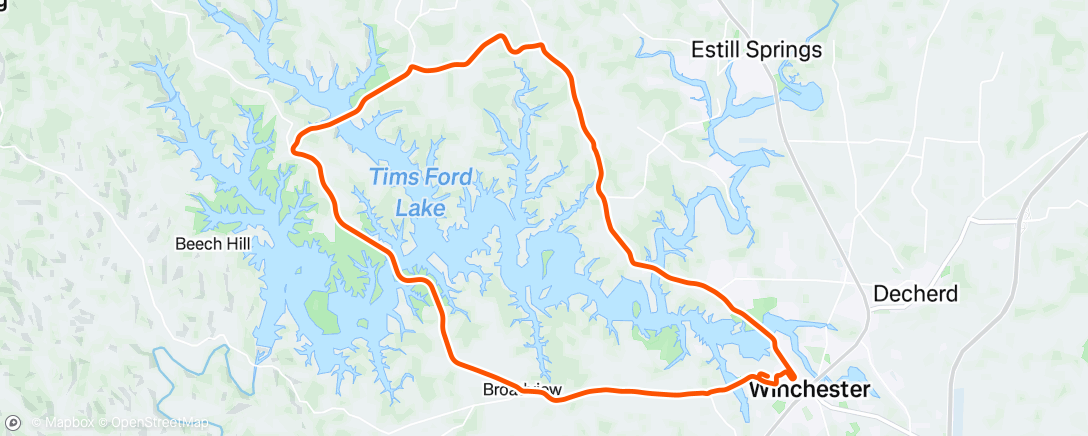 Map of the activity, Morning Ride