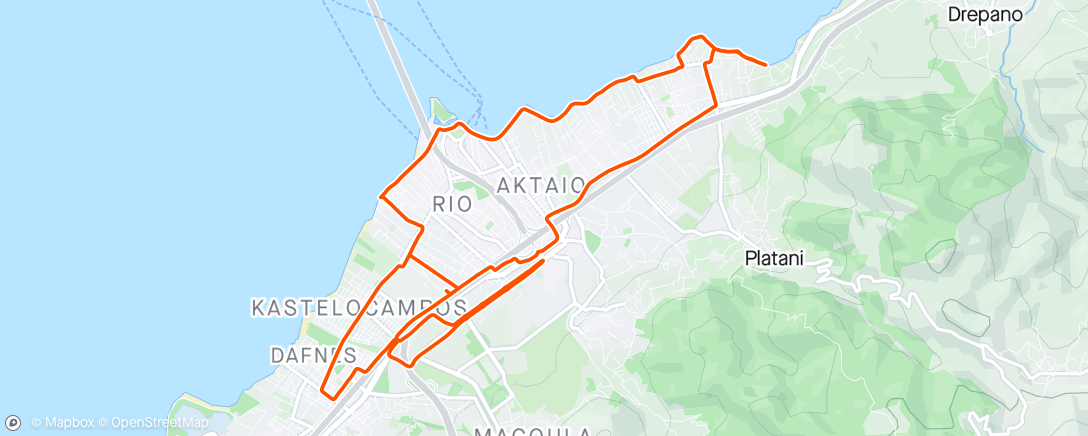 Map of the activity, Morning LONG Run - w/ light 🌦️