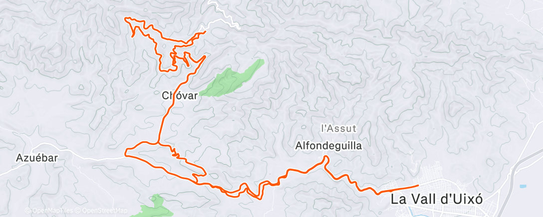 Карта физической активности (Bicicleta de montaña por la tarde)