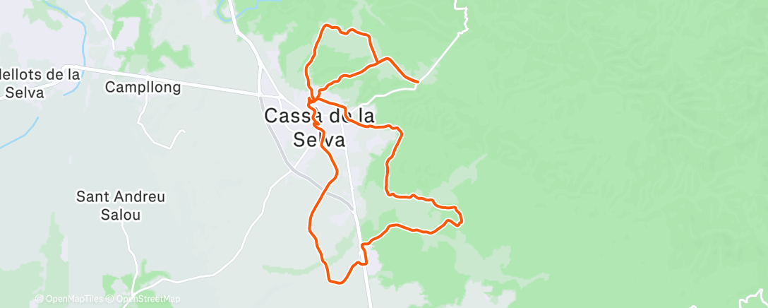 Map of the activity, Bicicleta de montaña eléctrica matutina