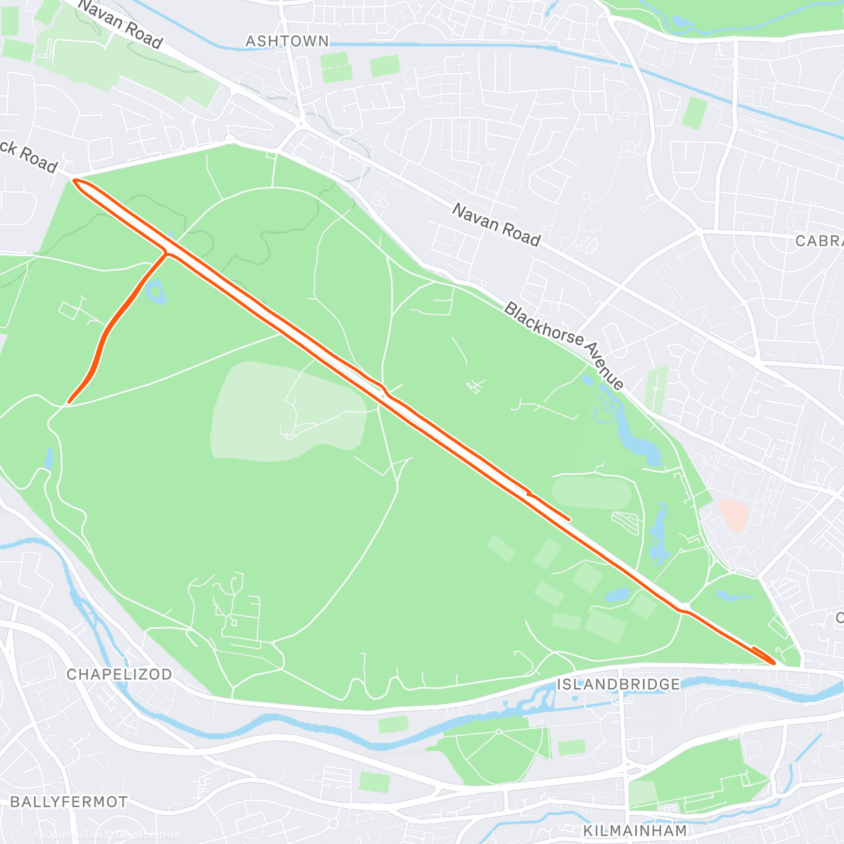Map of the activity, Phoenix Park Dublin