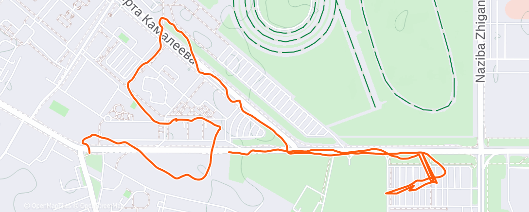 Map of the activity, Утренний забег