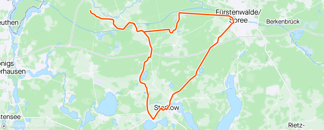 Mappa dell'attività Ab nach Braunsdorf - Fürstenwalde - Storkow